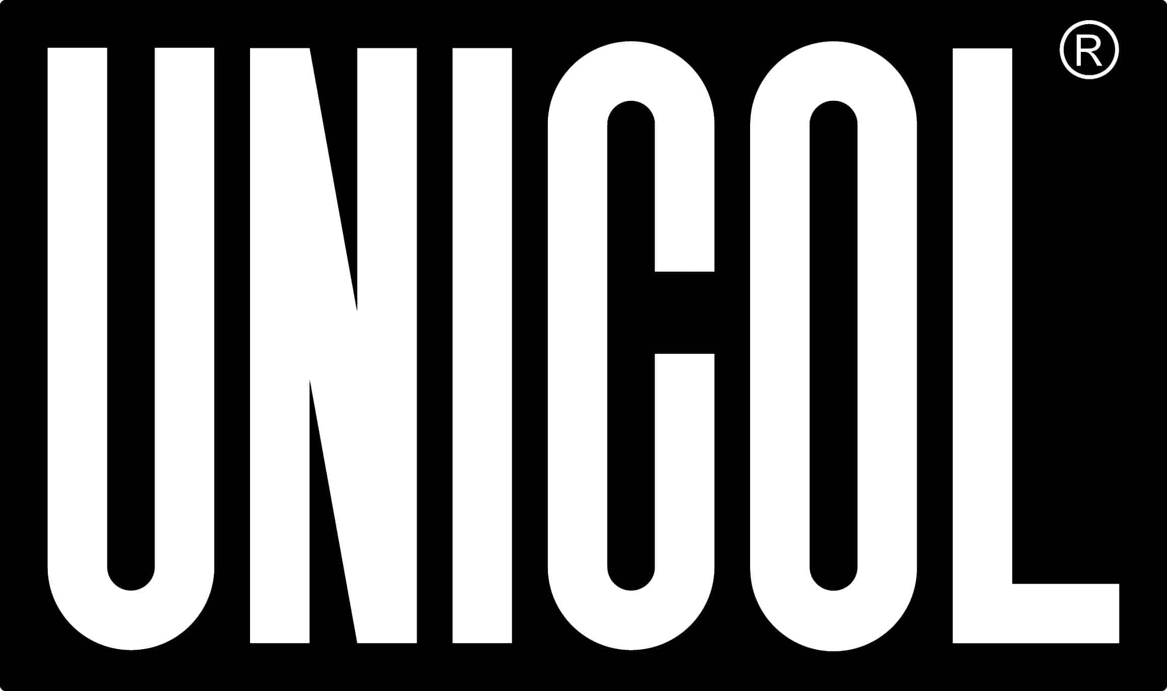 Logo: Unicol - Hersteller Medientechnig - unter anderen: Wandhalterungen, Rollwagen und Standfüße